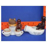 2 Black Americana Ash Trays