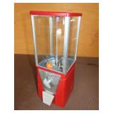 Oak Gumball Machine - No Key - 17"T