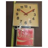 Plastic Coca Cola Clock - 12"x21"