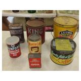 Lot of Vintage Advertising Tins