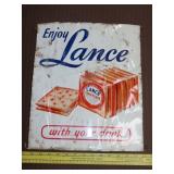 Lance Cracker Store Rack Metal Sign - 14"x16"