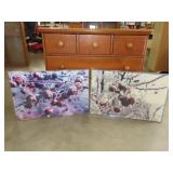 2pc Frozen Cherries Wall Art - 30'x20'