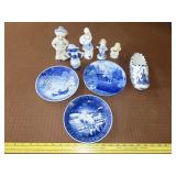 Lot of Delft Blue Figurines & Plates