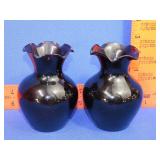 Pair of Purple Amethyst Vases