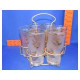 Vintage Frosted Glass Set