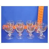 8 Libbey Golden Foliage Glasses