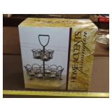 2 Tier Twisted Wire Tea Light Holder