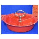 California Pottery Divided Serving Bowl - 7 1/2'