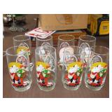 8 Coca Cola Christmas Glasses