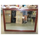 Wood Framed Beveled Glass Wall Mirror - 34'x48'