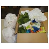 Box of Towels & Scrap Cloth