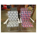 4 Folding Yard Chairs