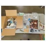 Table Lot of Clock Parts