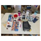 Table Lot w/ Household, Heater, Etc