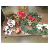 Lot of Christmas Decor - Tub w/ Lid