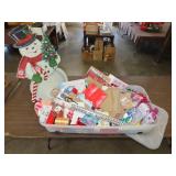Christmas Wrapping Paper & Gift Bags - Tub w/ Lid