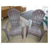 Pair of Plastic Outdoor Chairs