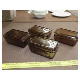 4 Pyrex Visionware Refrigerator Dishes - 750ml
