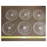6 Hazel Atlas Daisy Snack Plates - 10'