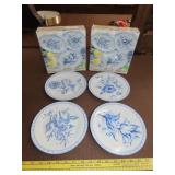 2 Sets of French Floral Dessert Plates - 8'