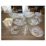 Table Lot of Glassware