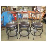 Set of 3 Swivel Bar Chairs - 24'