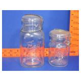 2 Ball Ideal Jars w/ Glass Lids