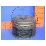 Vintage Medallion Metal Tin