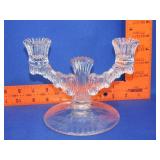 Glass Double Candle Holder