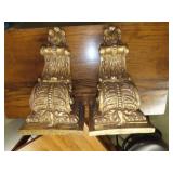 Pair of Gold Gilded Corbels