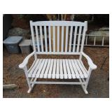 Wood Porch Rocker Bench