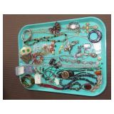 Tray Lot of Costume Jewelry