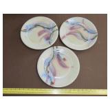 3 Pottery Plates - Signed - 11'