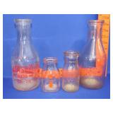 4 Milk Bottles