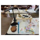 Table Lot w/ Desk Lamps & Household