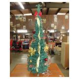 Collapsible Lighted Christmas Tree - 52' - Works