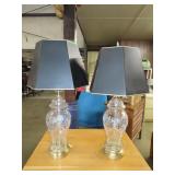 Pair of Crystal Style Table Lamps - 30'