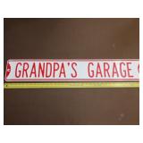 Heavy Metal Grandpa's Garage Sign - 36'x6'
