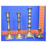 4 Brass Candle Holders