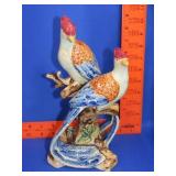 Hand Painted Ceramic Double Bird Figurine