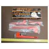 Buffalo 4pc Pipe Wrench Set