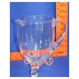 Footed Glass Pitcher