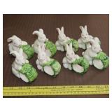 Eight Rabbit Napkin Rings