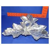 Aluminum Leaf Shaped Serving Bowl