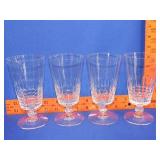 4 Williamsburg Crystal Tea Glasses