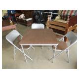 Samsonite Four Piece Card Table Set