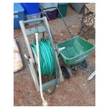 Water Hose Reel & Push Spreader