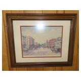 Framed South Tryon Street in the 1880s Print