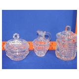 3pc Jar & Cruet Lot