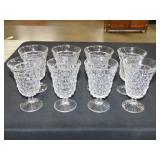 8 Fostoria American Water Goblets